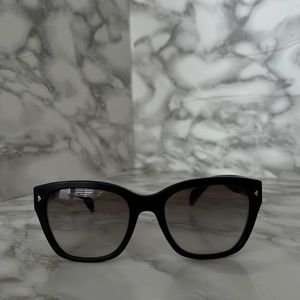 Oversized Square Prada Sunglasses in Black
